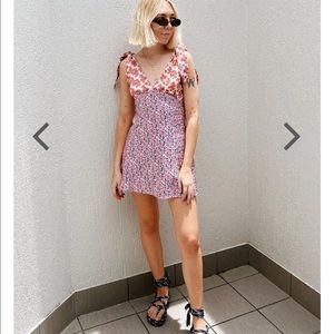 VRG GRL Post Cards from Venice Bias Cut Mini Dress